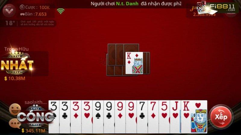 Luật chơi của game bài tiến lên online