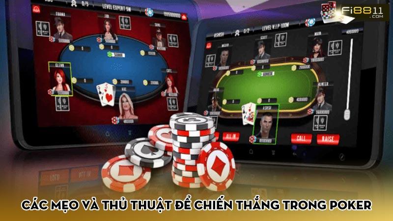 Các mẹo và thủ thuật để chiến thắng trong poker trực tuyến